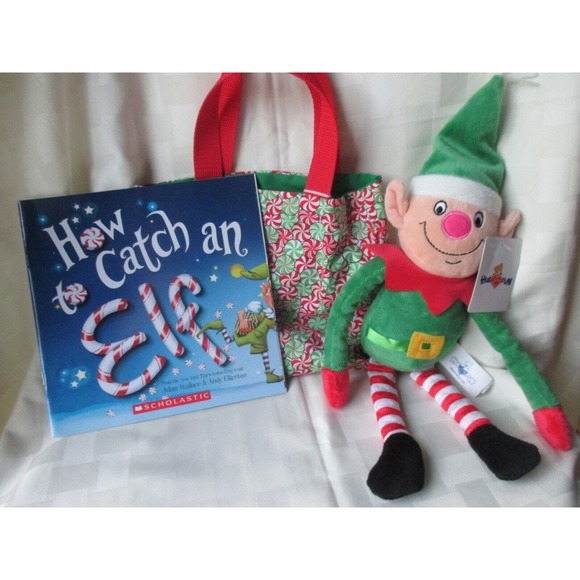 How to catch an elf book and stuffed elf gift bag set handmade bag - Picture 1 of 1